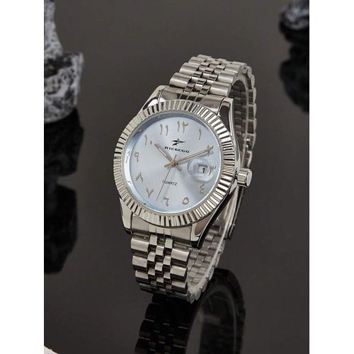 Montre Quartz À Date À Pointeur Rond Homme Blue
