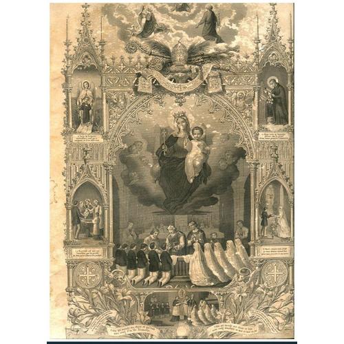 Format Affiche - " Précieux Souvenir Pour L'âme Fidèle - Communion Solennelle - 1929 " - 37,5 X 30 Cm