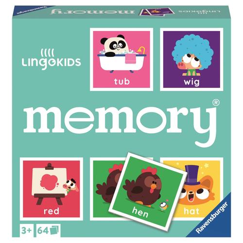 Ravensburger - Jeu Educatif - Grand Memory - Lingokids - Jeu De Paires Et De Mémoire - 64 Cartes - Adultes Et Enfants Partir De 4 Ans - Exclusivité Amazon - 20846