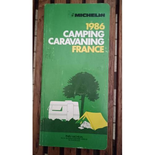 Guide Michelin Camping Caravaning France 1986