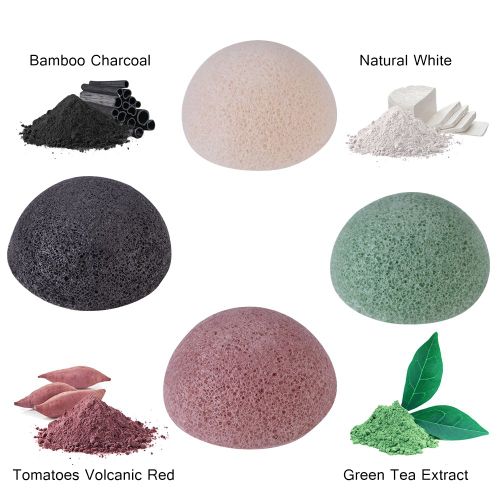 Eponge Nettoyante Pour Le Visage En Fibre De Konjac Naturelle Chaude Et Exfoliante 