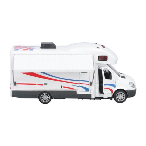 Jouet De Camping-Car A L'echelle 1/32, Coque En Alliage, Fonction D'eclairage Sonore, Jouet Educatif A Tirer Pour Les Enfants De Plus De 6 Ans