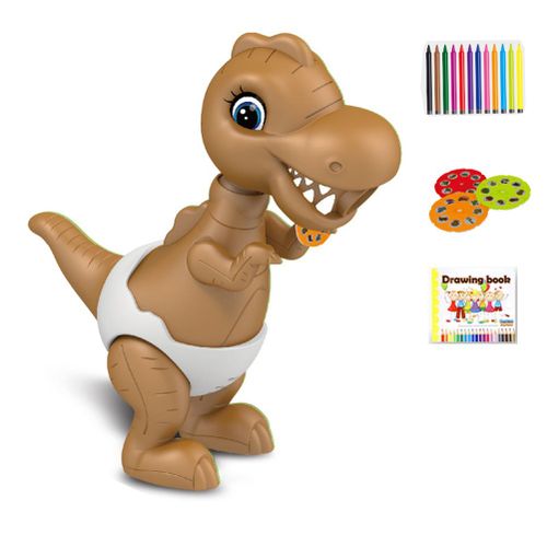 Kit De Peinture Avec Projecteur Pour Enfants, Dinosaure De Dessin Anime, Avec Lumieres Et Musique, Jouets Educatifs Pour Filles Et Garcons