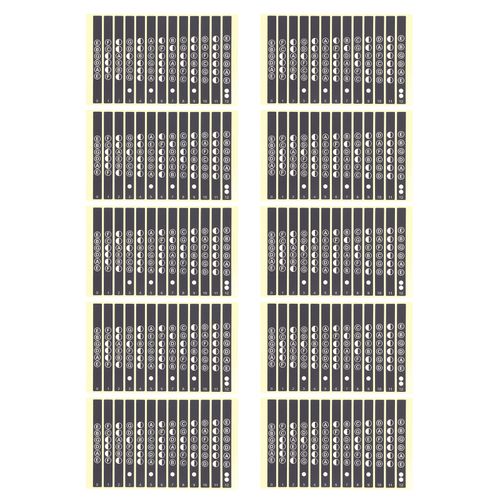 Lot De 10 Feuilles D'autocollants Pour Manche De Guitare, Frettes, Echelle De Notes Codees, Pour Debutants Et Apprenants, T-101a
