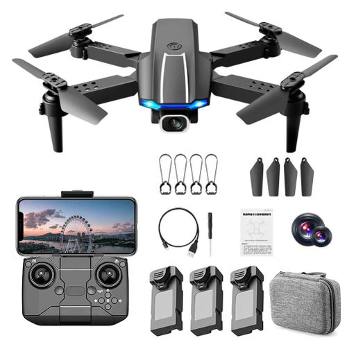 Drone Pliable S65 Avec Double Camera 4k Hd, Quadricoptere Rc, Decollage En Une Touche, Pour Enfants Debutants-Qhfen