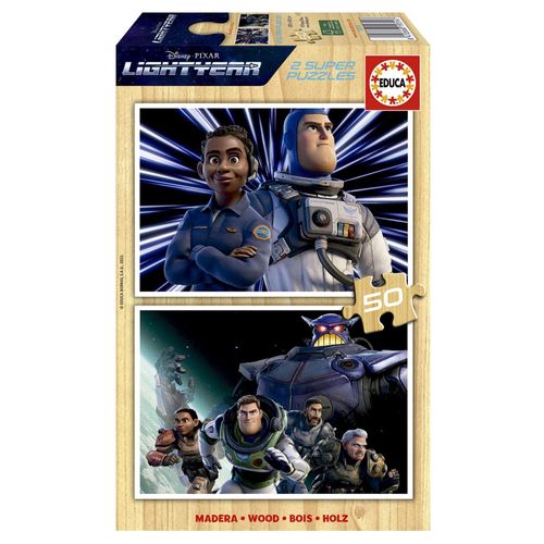 Educa - Puzzle Lightyear 2 X 50 2 Puzzles En Bois Écologique Résistant De 50 Pi Ces Chacun Double Le Plaisir Casse-Tête Du Film Disney Lightyear A Partir De 4 Ans 19314
