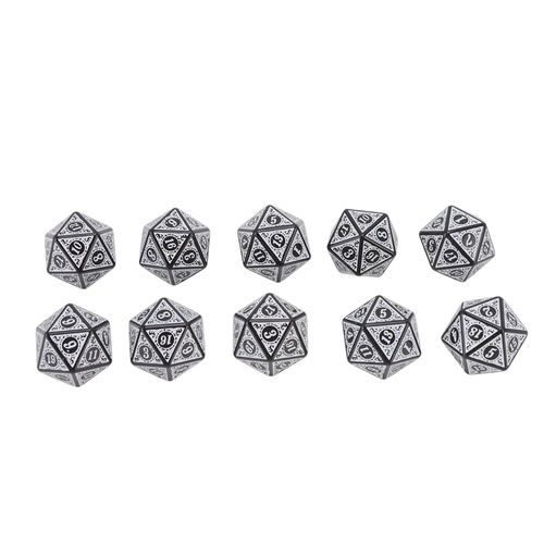 Lot De 10 Des Polyedriques Pour Jeux De Role, Gravure Precise, Faciles A Lire, En Acrylique, Accessoires De Jeu De Societe, 20 Faces