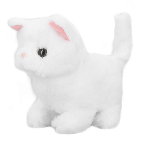 Jouet en peluche mecanique pour chat, robot qui marche et miaule, jouet educatif a piles pour chat, pour les enfants de plus de 3 ans