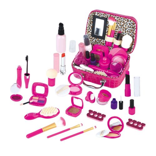 Kit de maquillage pour enfants, trousse de maquillage lavable, ensemble de cosmetiques, ensemble de jouets de maquillage, accessoires de fete costumee, cadeau pour filles de 3 a 10 ans