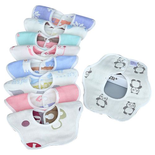 Bavoirs Pour Bebe Rotatifs A 360 ¡Ã En Coton Doux Et Absorbant, Resistants Aux Odeurs, Pour Garcons Et Filles