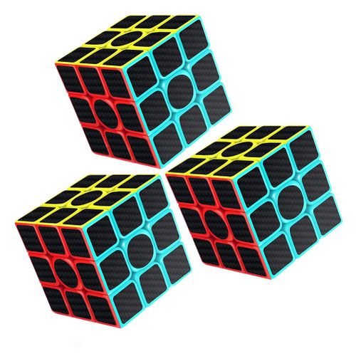 Cube Speed Cube 3x3x3 en fibre de carbone autocollant Speed Cube