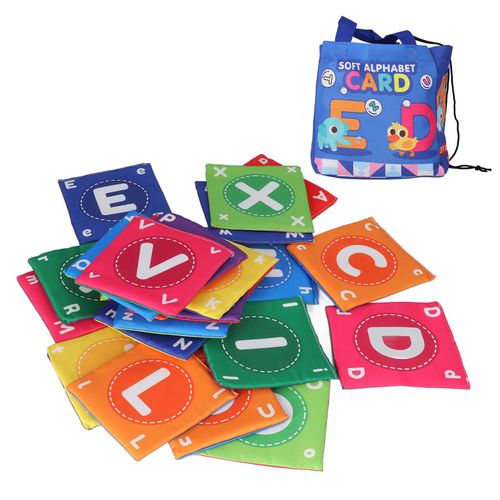 Lot De 26 Livres En Tissu Pour Bebe Avec Sac Fourre-Tout, Cartes Puzzle En Tissu Doux, Jouets Educatifs Precoces Colores