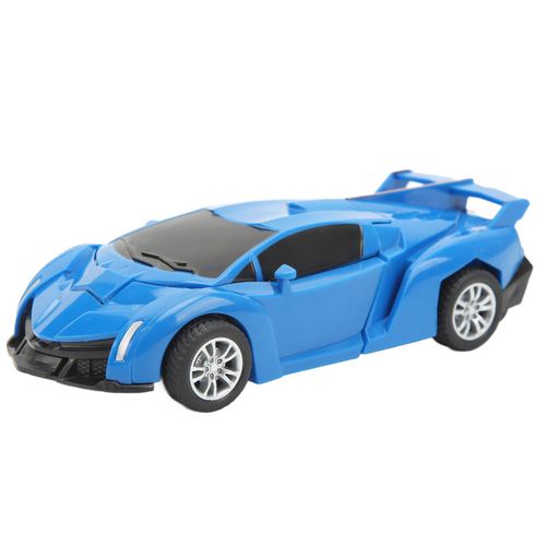 Voiture robot jouet pour enfants, un bouton, deforme, realiste, sur, transforme, deformation, voiture robot, bleu