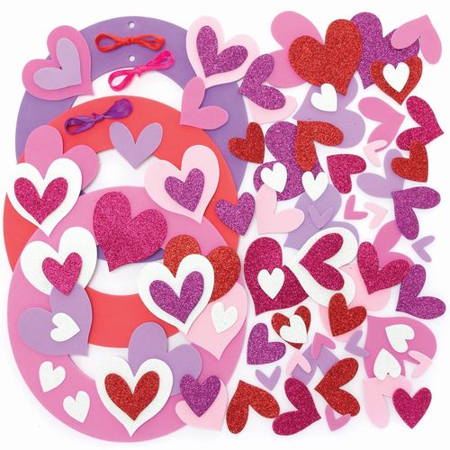 Baker Ross Couronnes En Mousse - Lot De 3 Kit De Decoration De Couronnes De La Saint Valentin Pour Enfants Fc448