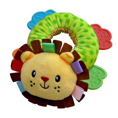 Anneau De Dentition Pour Bebe, Stimule L'ouie, La Perception Des Couleurs, Joli Jouet De Dessin Anime Pour L'education Precoce, Donut Lion