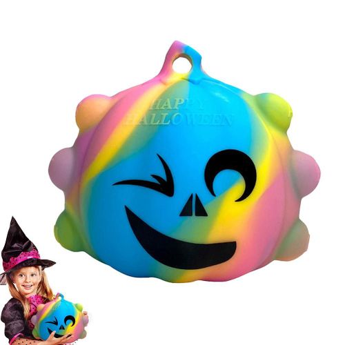 Jouet sensoriel 3D en forme de citrouille d'Halloween, doux et leger, anti-stress, ideal pour les fetes d'Halloween, ideal pour les enfants et les adultes.