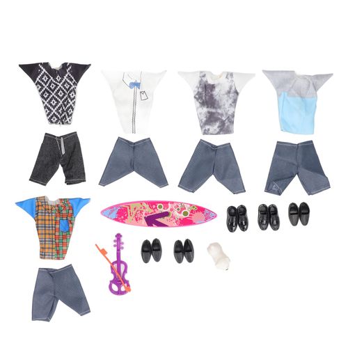 Ensemble de vetements pour poupee bebe, chaussures de surf colorees, modele de poupee violon, ensemble de tenues pour mini poupees garcon