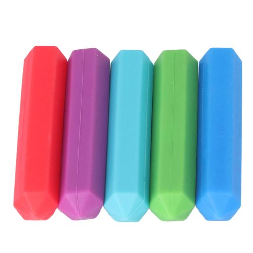 Lot De 5 Anneaux De Dentition En Silicone Pour Bebe, Sains, Surs, Faciles A Nettoyer, Differentes Couleurs