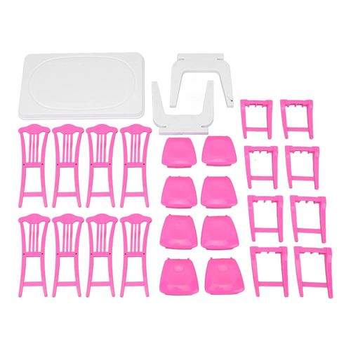Ensemble Table Et Chaises Pour Maison De Poupee, Simulation Innovante 1:16, Table Et Chaises Miniatures Pour Decoration De Maison De Poupee, Type 2