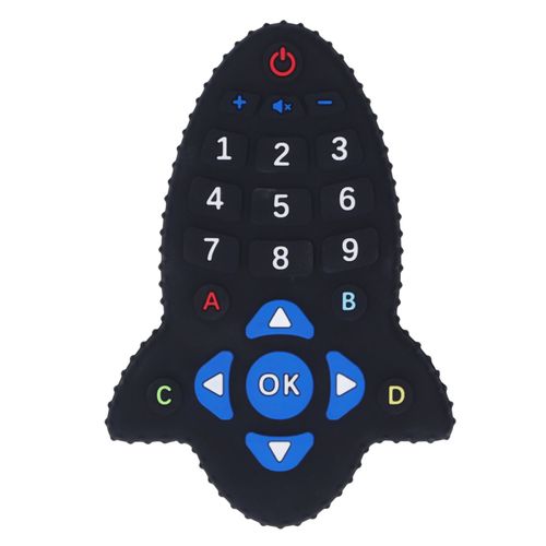 Jouet De Dentition Pour Bebe, Anneau De Dentition A Macher En Forme De Fusee, Telecommande, Silicone De Qualite Alimentaire Pour Nourrisson