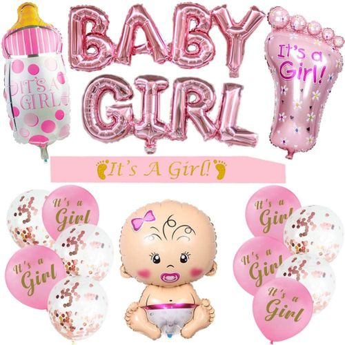 Ensemble de ballons en aluminium pour bebe, decorations pour baby shower, articles de fete pour reveler le sexe du bebe