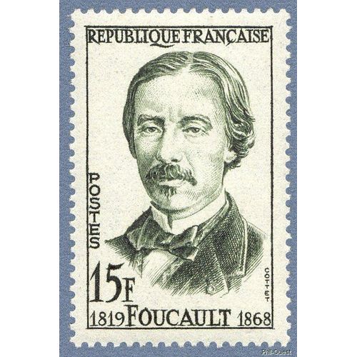 France 1958, Très Beau Timbre Neuf** Luxe Yvert 1148, Léon Foucault, Génial Physicien Inventeur Du «Pendule De Foucault» À L'origine Du Gyroscope.