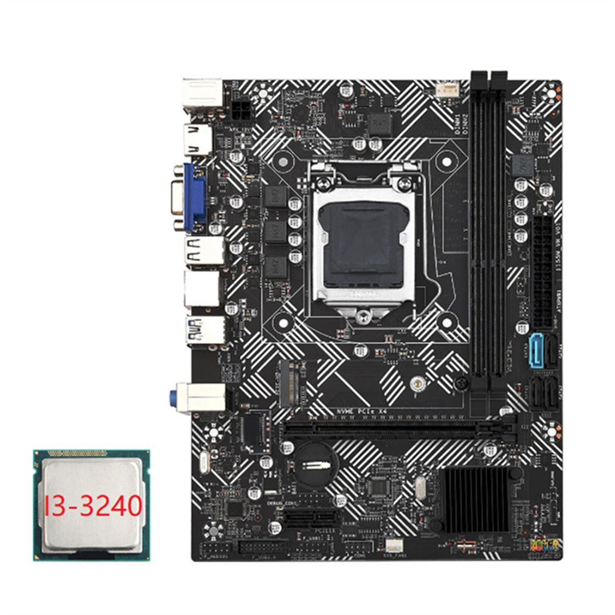 Carte MRe de Bureau B75M- + Processeur I3-3240 LGA 1155 USB... - 6