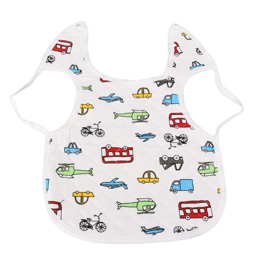 Bavoir Pour Bebe, Mignon, Tricote En Coton A 3 Couches, Lavable, Pour Nouveau-Ne, Fille Et Garcon, Motif Voiture Sur Fond Blanc Et Graffiti
