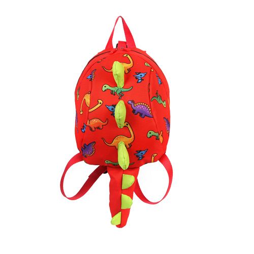 Sac A Dos Anti-Perte Pour Enfants, Motif Dinosaure, Avec Harnais De Securite Pour Bebe, Rouge