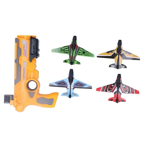 Planeur, avion, jouet, lanceur, jeu pour enfants, ensemble de jouets d'exterieur, orange