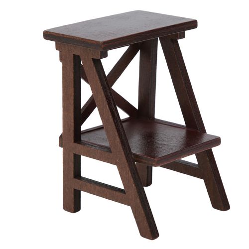 Mini etagere en bois a l'echelle 1:12, support de fleurs, jouet, simulation, maison de poupee, miniature, decoration, marron