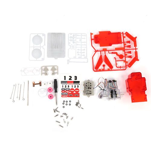 Robot de combat electronique a monter soi-meme, jouet de boxe pour enfants, cadeau, rouge