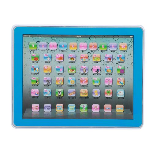 Tablette educative pour enfants, jouet educatif pour apprendre l'anglais, bleu