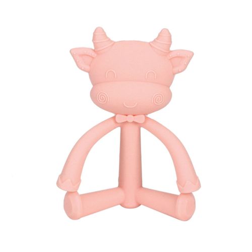 Anneau De Dentition En Silicone Pour Bebe, Resistant Aux Morsures, Mignon, Animal, Jouet A Macher, Marron Clair