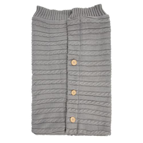 Gigoteuse D'hiver Chaude Pour Nouveau-Ne, Couverture D'emmaillotage Pour Poussette, Gris Clair
