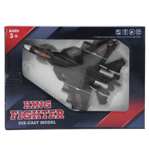 Modele D'avion En Alliage De 23 Cm Avec 5 Lumieres, Jouet Pour Enfants, Cadeau Noir