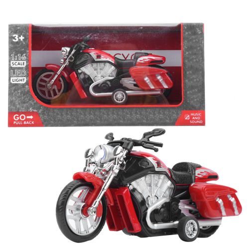 Modele De Moto En Alliage 1:16, Jouet Hautement Simule Pour Enfants (Modele De Moto Rouge)