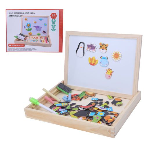 Planche A Dessin Magnetique Double Face Sur Le Theme De La Foret Pour Enfants, Jouet Educatif