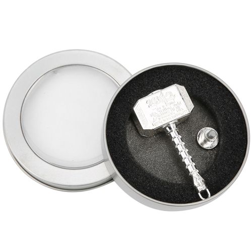 Jouet de decompression en forme de marteau en alliage pour soulager le stress et les doigts, pour enfants et adultes, argent