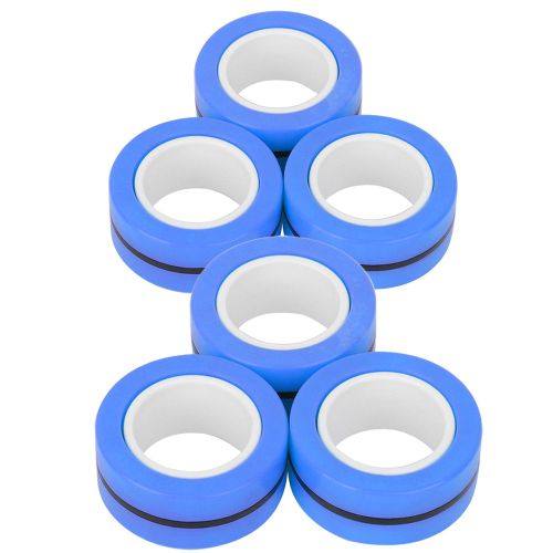Lot de 6 anneaux magnetiques pour decompression et soulagement du stress, jouets pour les doigts, pour enfants et adultes, bleu