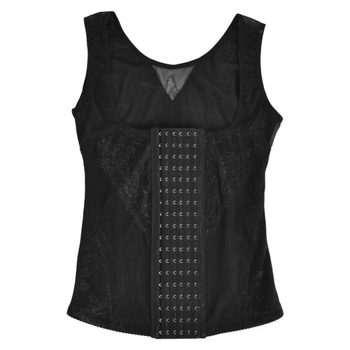 Corset Gainant Pour Femme, Vetement De Maintien Ferme Et Respirant, Debardeur Gainant, Noir, Taille Xxl