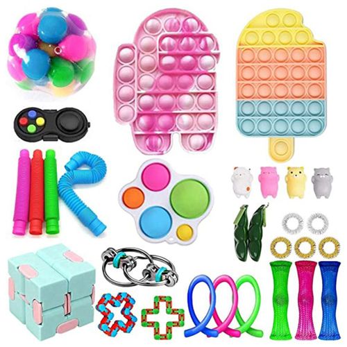 Ensemble de jouets sensoriels de decompression, jouets a presser pour enfants et adultes, cadeaux de fete, recompenses en classe