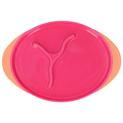 Assiettes Pour Bebe, Assiettes Divisees Pour L'apprentissage De L'auto-Alimentation, Ustensiles Pour Tout-Petits, Rouge