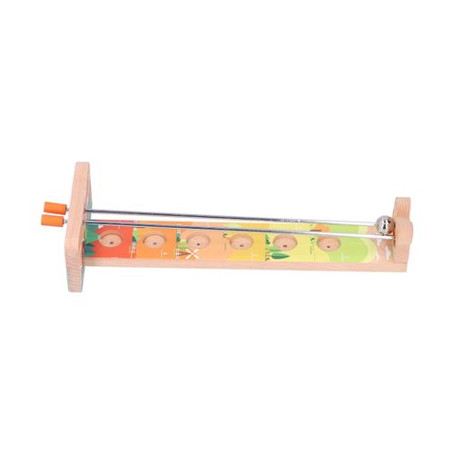 Rail de guidage en perles d'equilibre en bois pour enfants, jouet educatif interactif parent-enfant (ferme)