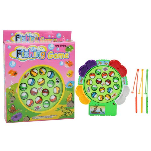 Jouet de peche rotatif electrique, jeu de peche interactif parent-enfant, jouet educatif (15 poissons)