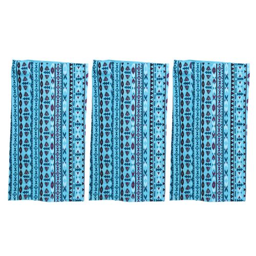 Lot De 3 Echarpes Imprimees Pour Enfant, Resistantes Au Froid Et Au Vent, En Coton Epais, Pour L'automne Et L'hiver, Bleu
