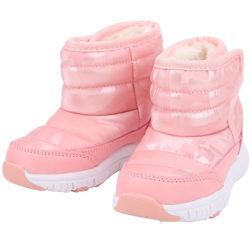 Chaussures D'hiver Tendance Pour Enfants, Impermeables, Antiderapantes, Bottes De Neige Chaudes Pour Garcons Et Filles, Rose, Pointure 33