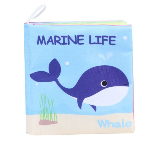 Livre en tissu pour bebe, jouets de lecture cognitive, jouets educatifs pour jeunes enfants, mer