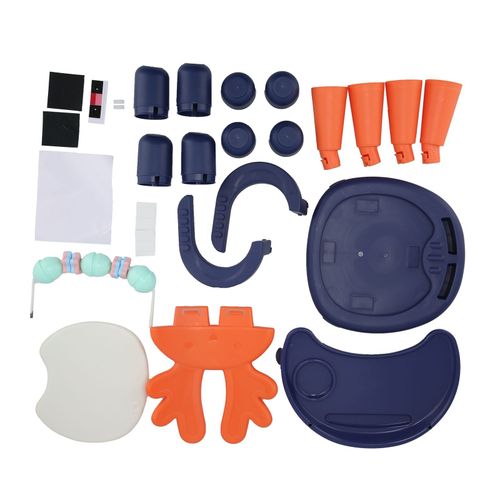 Chaise D'appoint Pliable Pour Bebe, Chaise De Salle A Manger Saine Et Chaise D'alimentation Pour Bebes Et Tout-Petits, Orange Et Bleu