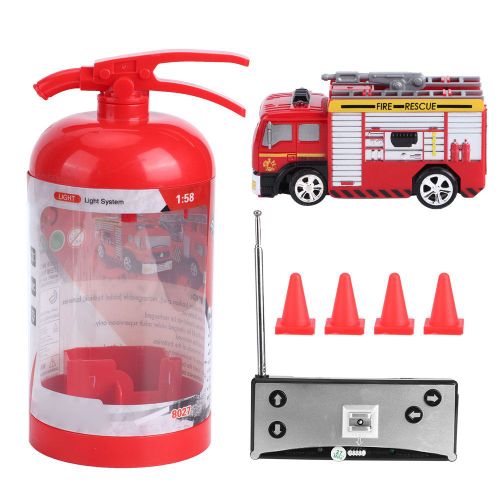 Mini camion de pompiers telecommande rechargeable haute simulation, jouet pour enfant